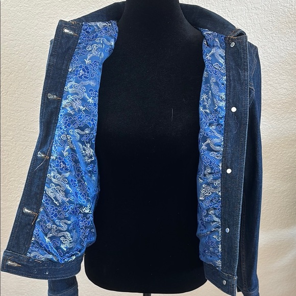 CUSTOM MADE Chaps Jean Jacket Harley-Davidson Rhinestone Studded Jacket - Picture 10 of 12